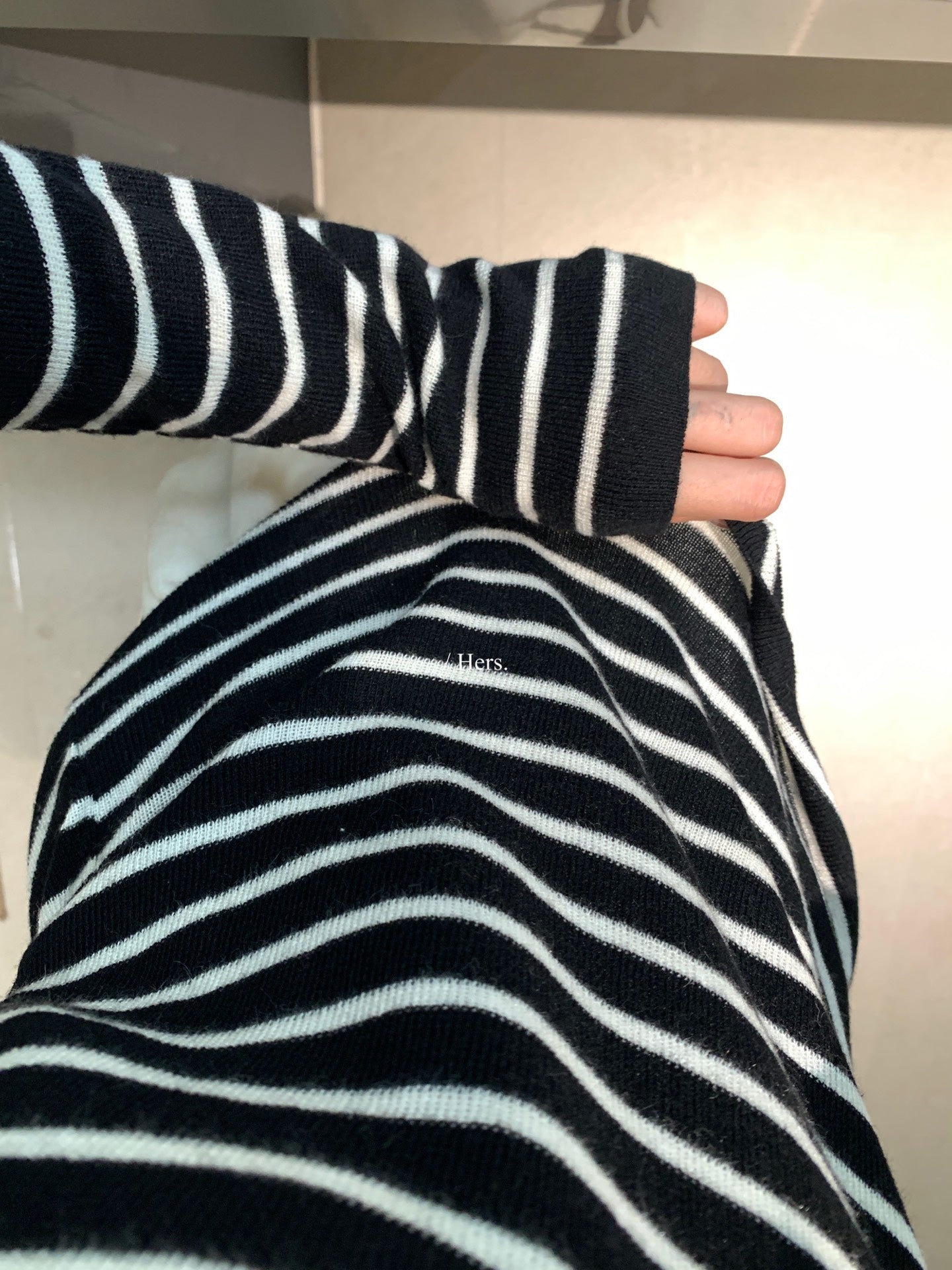 HERS - 撞色條紋針織衫  92399#