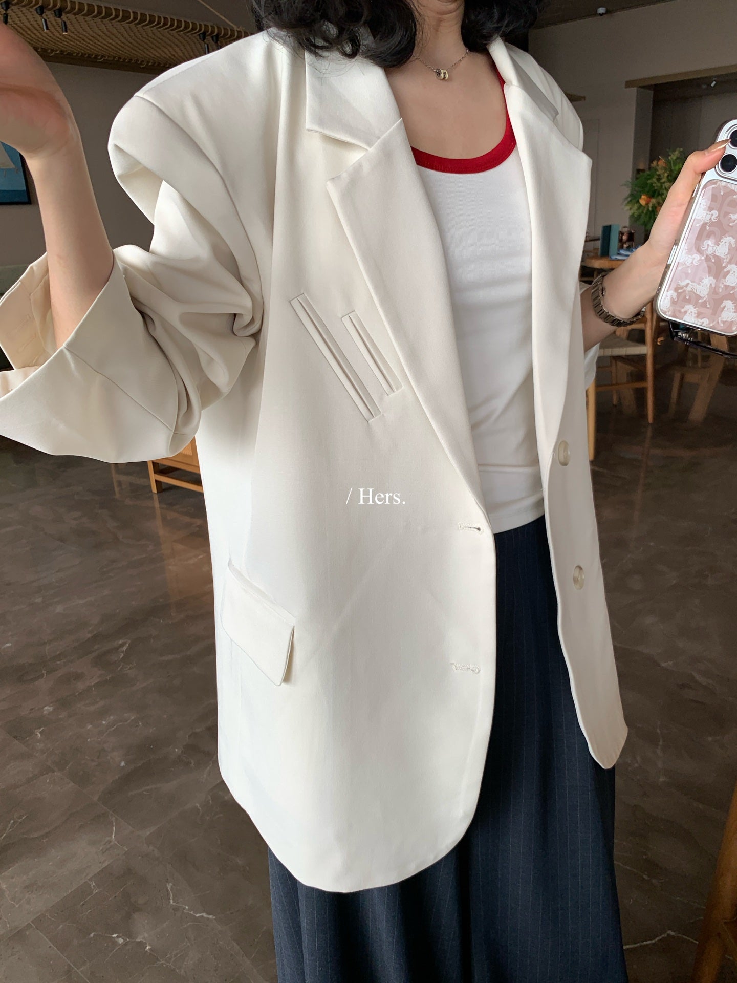 Hers -  氣質廓版西裝外套    80259#