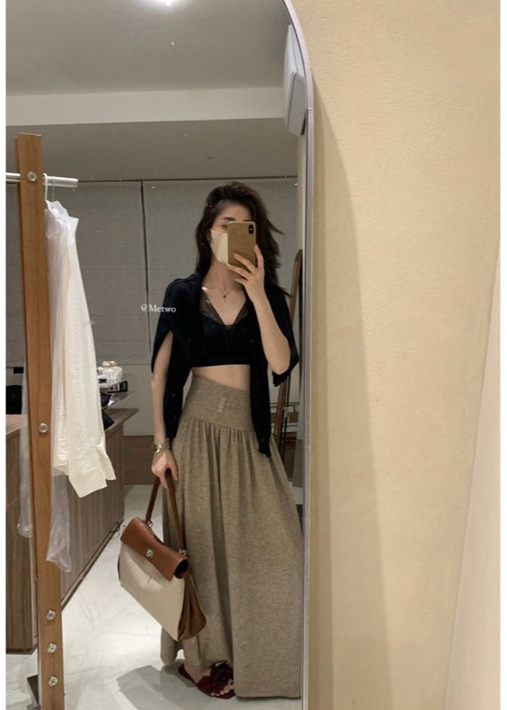 Metwo -  收腹羊絨傘裙(附皮帶) 2100#