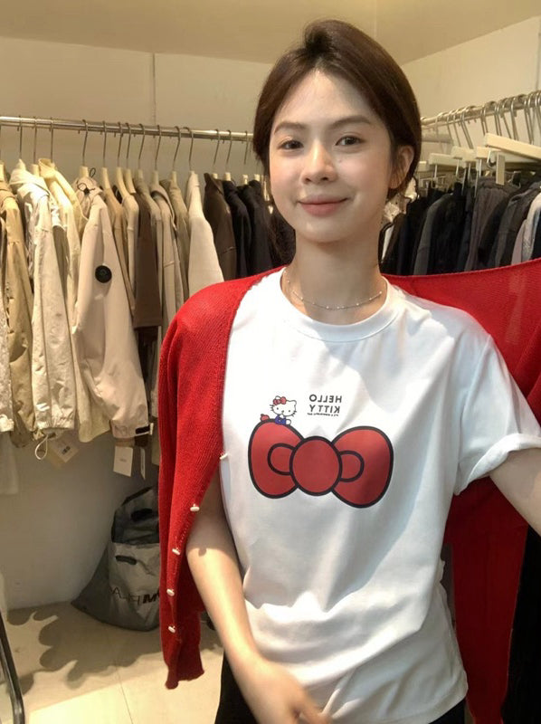 HERS> 蝴蝶結休閒T  20493#