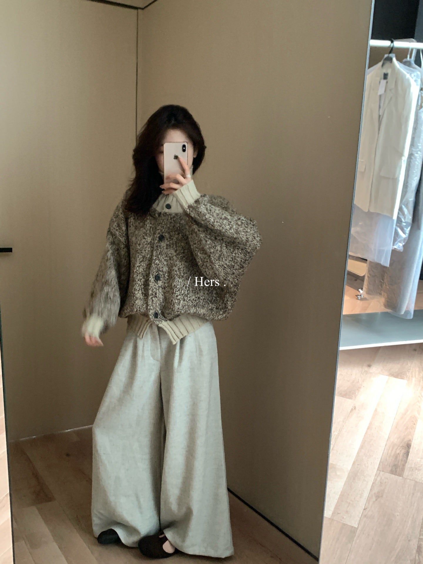 Hers - 撞色高領毛衣  92665#