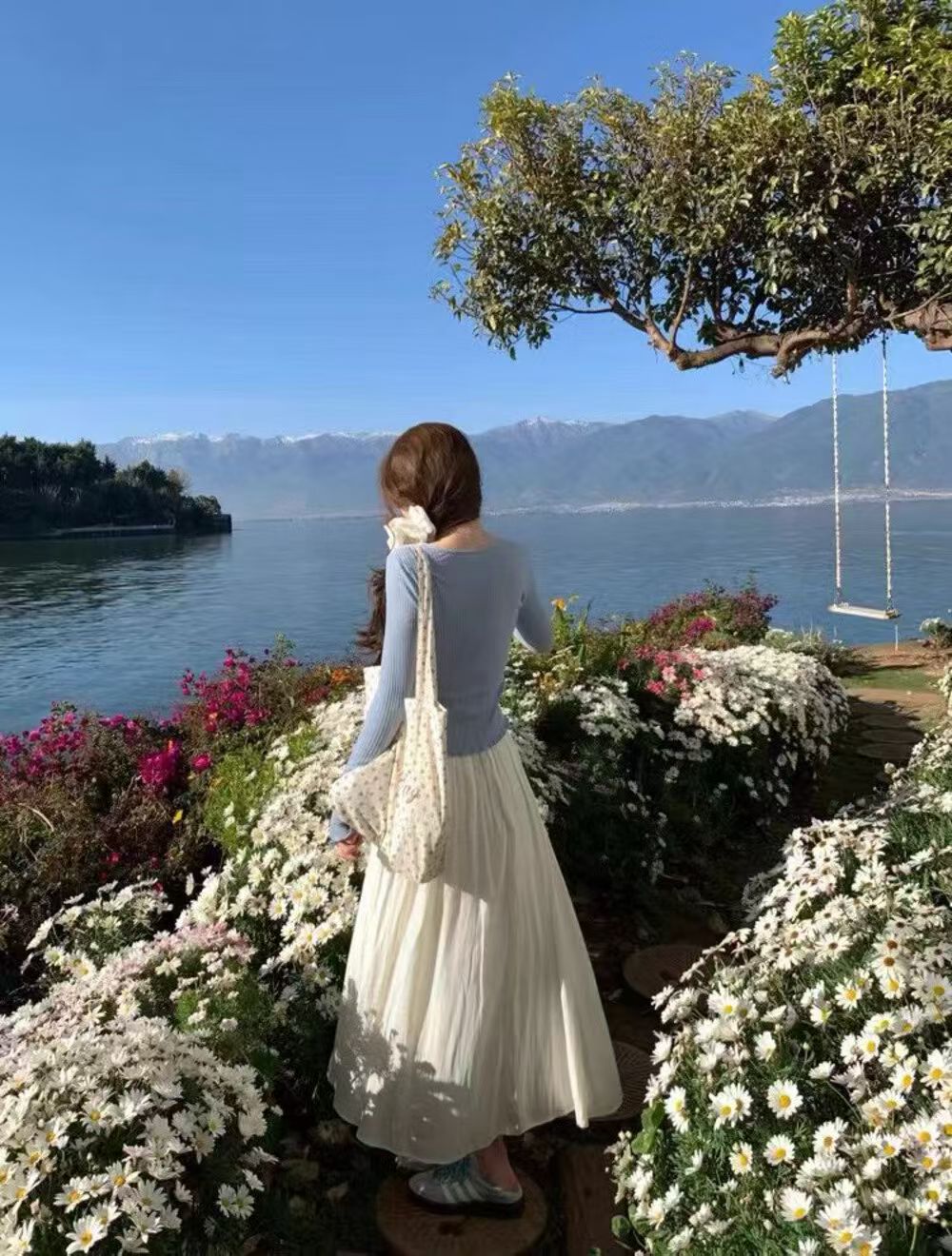 YJ - 木耳邊開衫&蕾絲針織小吊帶&休閒半裙3件套   9931#