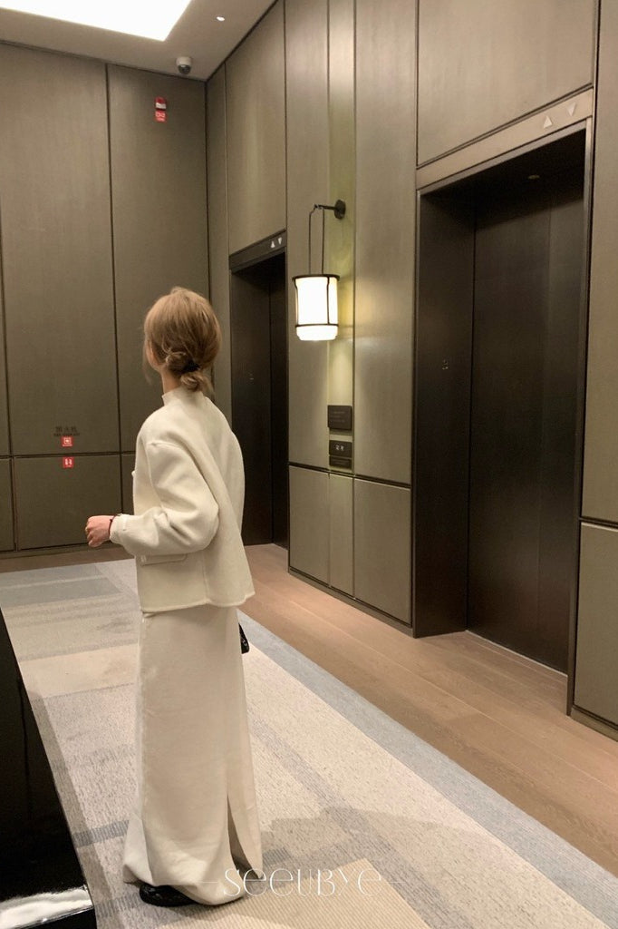 seeUbye 新中式 雙面羊毛盤釦大衣 #