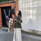 HERS> 正肩鈕扣傘擺毛衣 #10325#