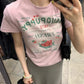 METWO> 草莓卡通T 8266#