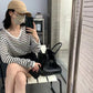 METWO> 條紋防曬上衣  08295#