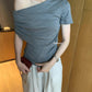 METWO> 兩穿紙片人慵懶T 8311#