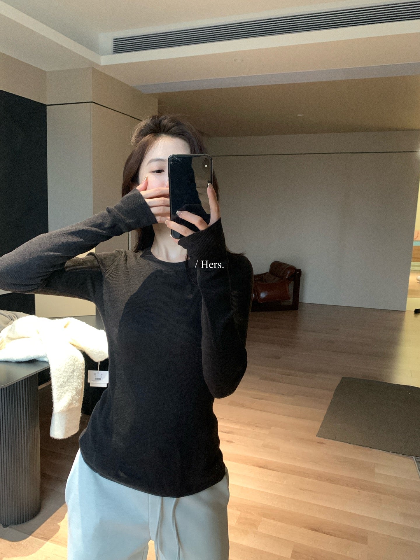 Hers - 合身收腰針織打底  92610#