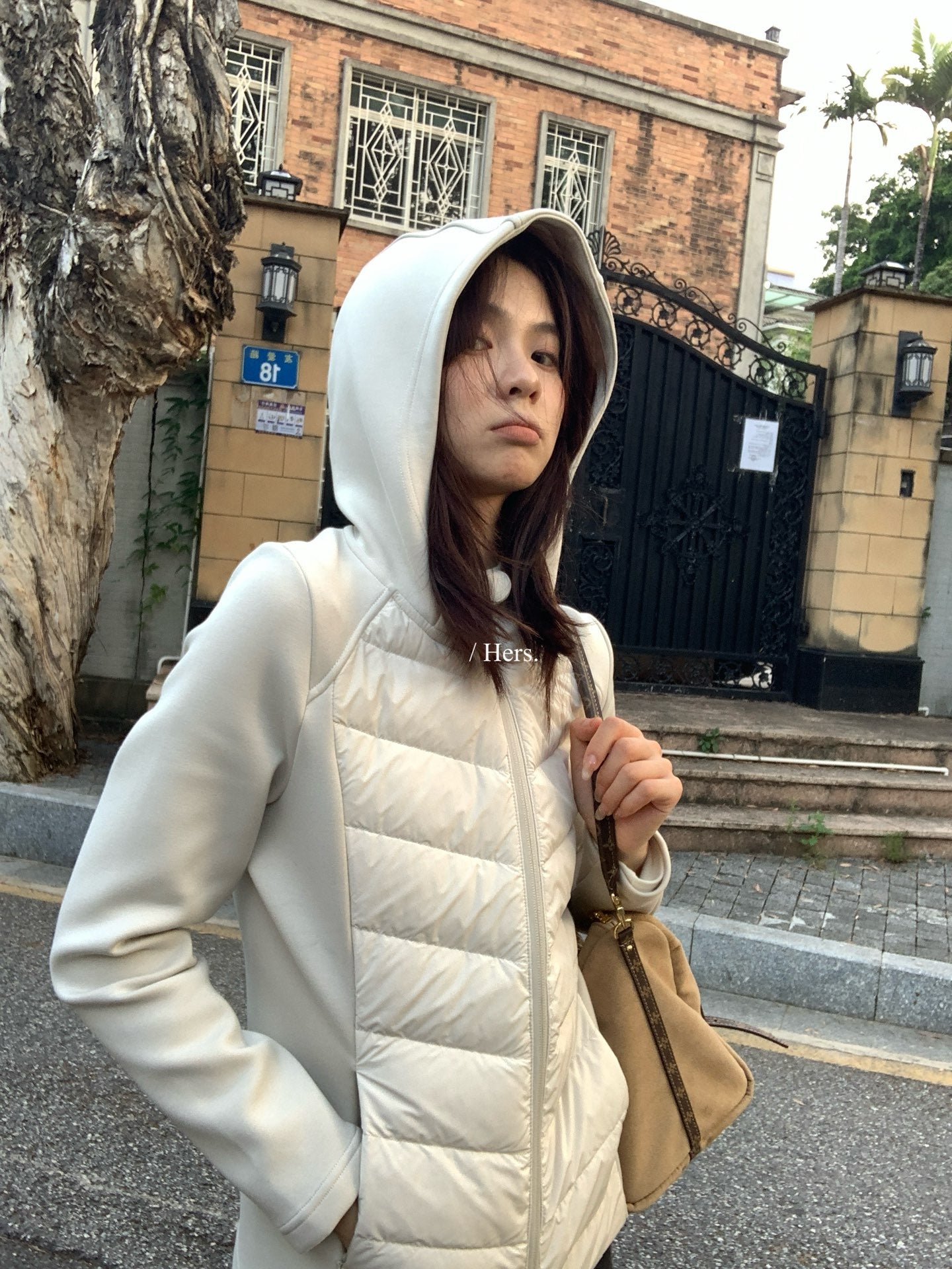 HERS - 小蠻腰蒙口空氣棉羽絨服 92577#