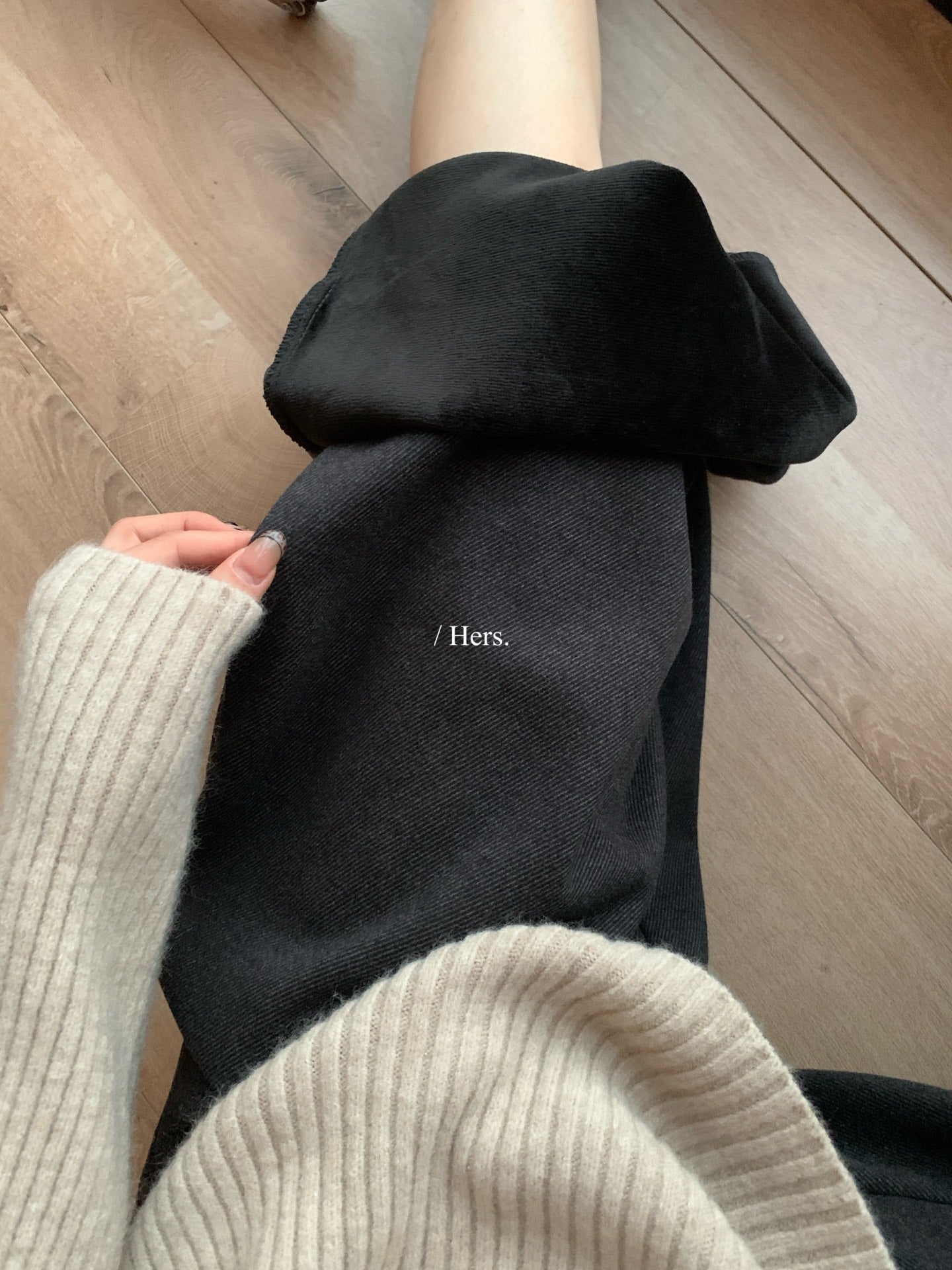 seeUbye - 加絨打折小闊西褲  92750#