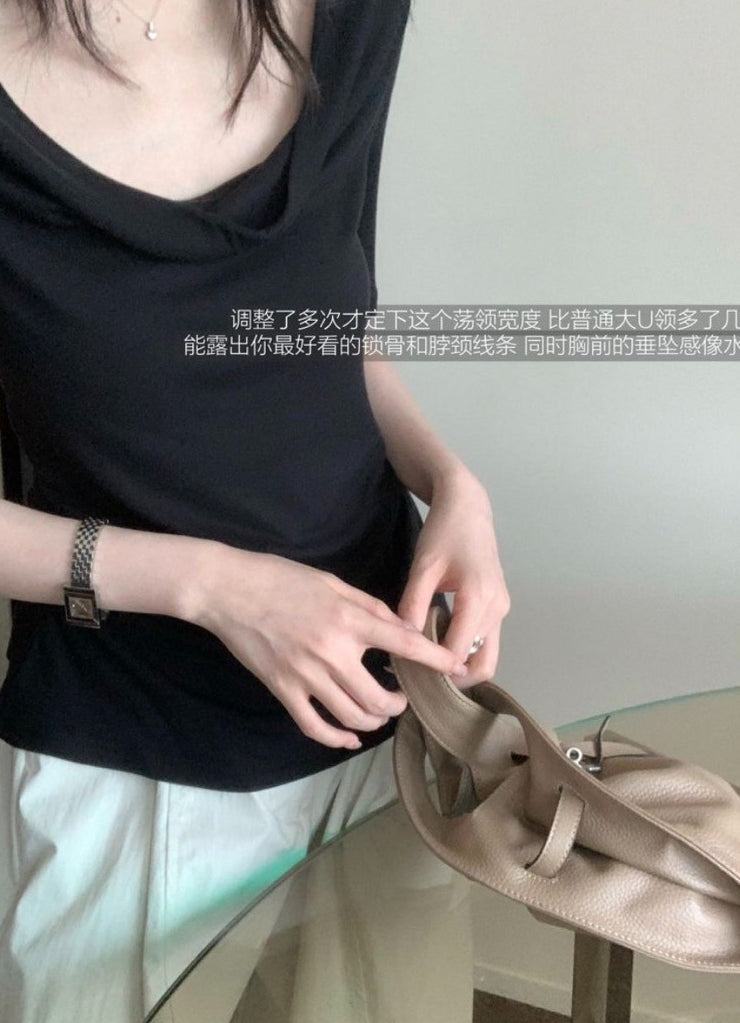 Hers -雲朵蕩領T 自在兩穿  0366#