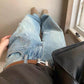 HERS>  直筒闊腿牛仔褲 20394#