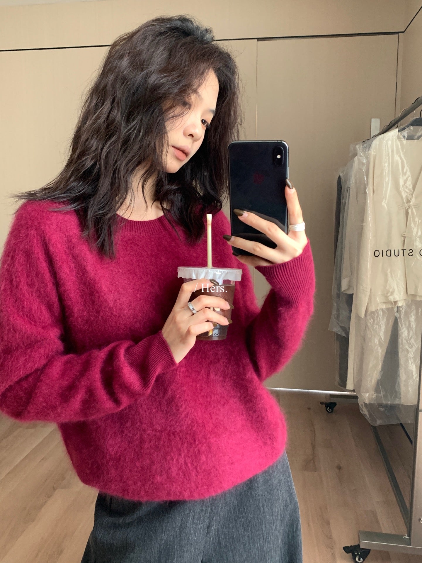 Metwo - 高品羊毛拉毛毛衣  92392#