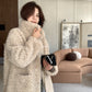 Hers - 中長款皮毛一體毛毛外套  92652#