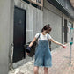 METWO> 牛仔背帶褲 08373#