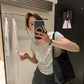HERS> 8色百搭U領基礎T 9523#