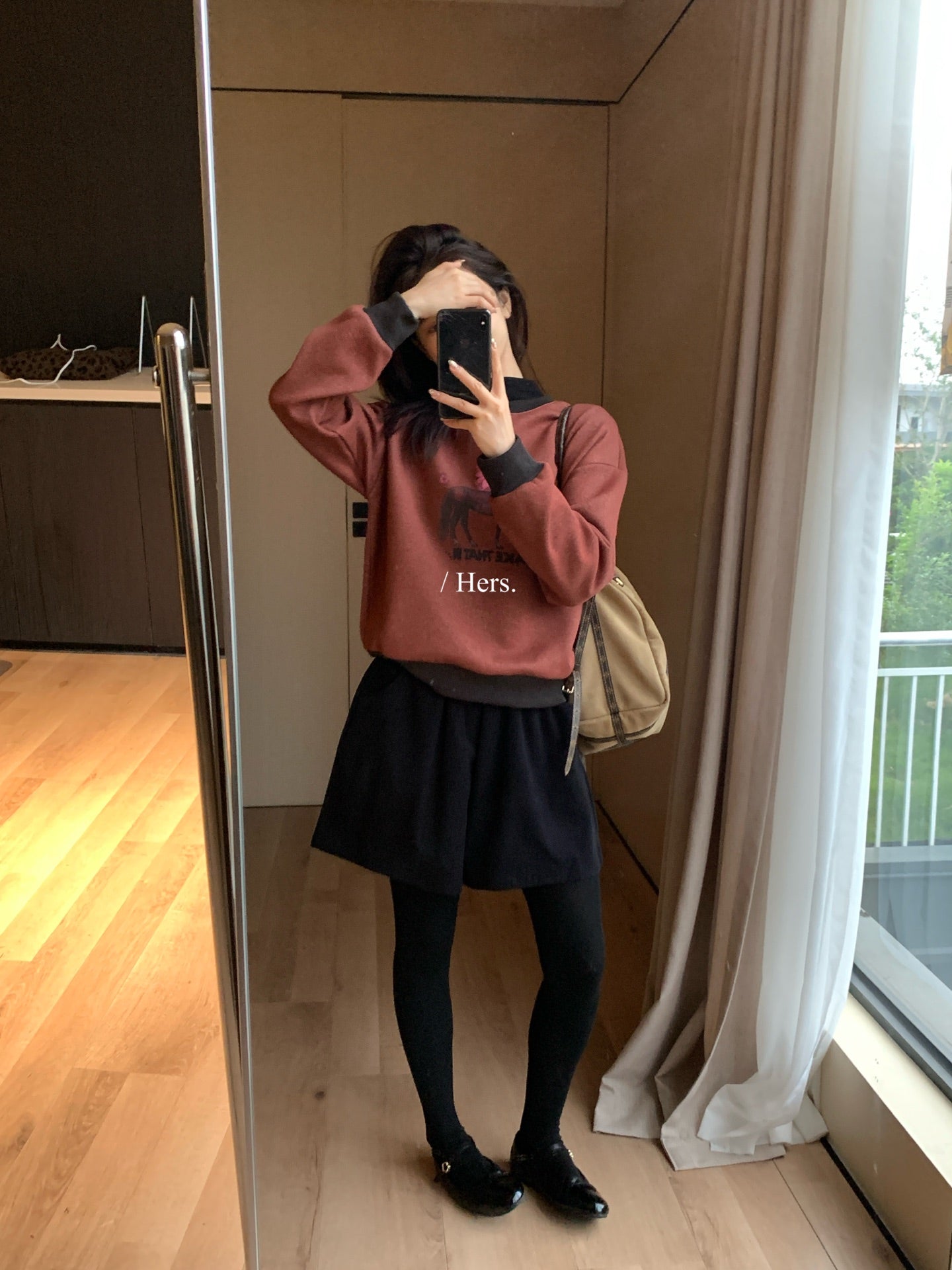 Hers -  騎士馬內絨衛衣   92517#