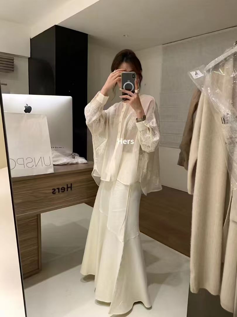 Hers - 超仙的一件刺繡襯衫&魚尾裙  20825#