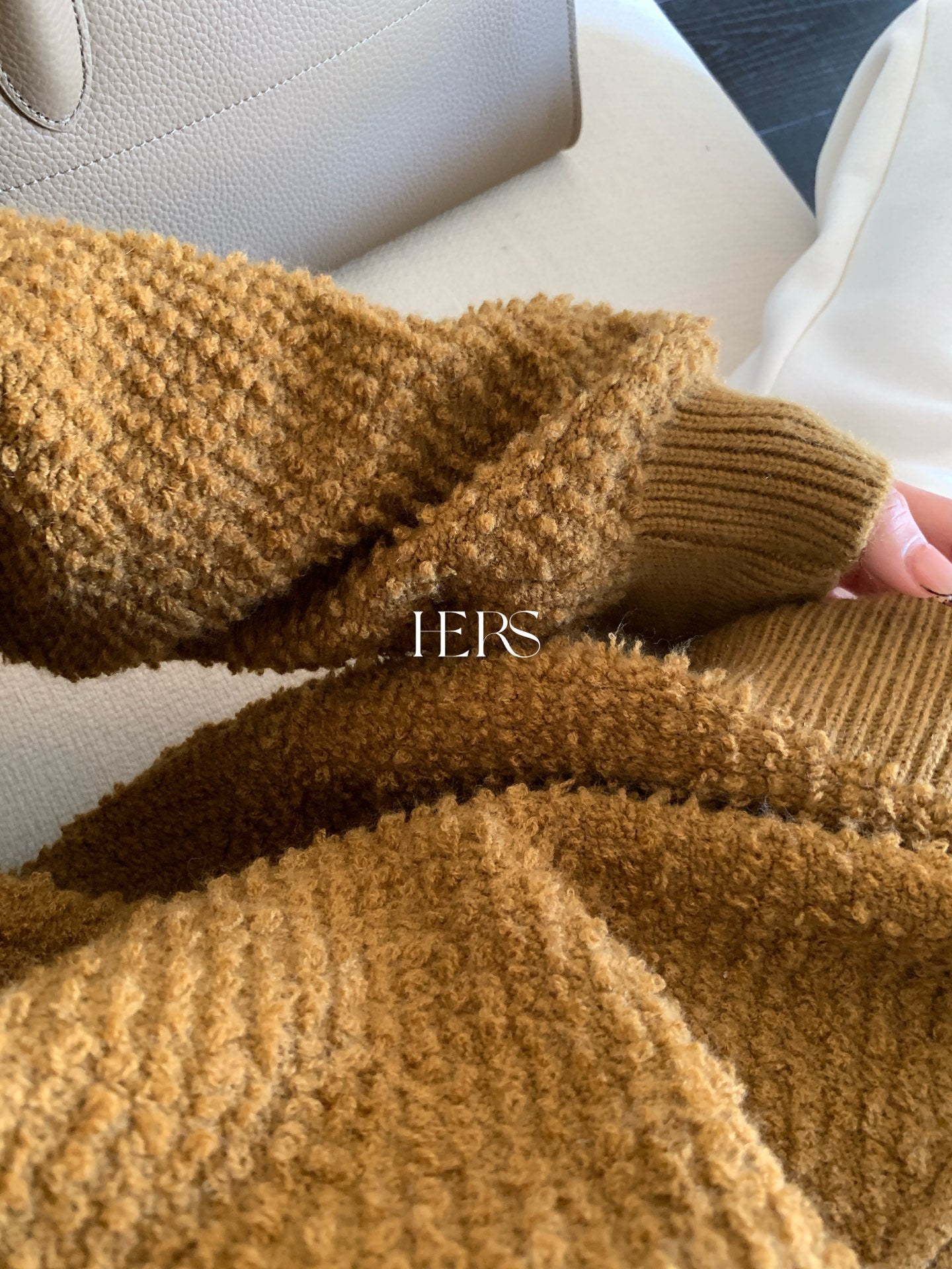 seeUbye - 撞色領口兩穿毛衣 92786#