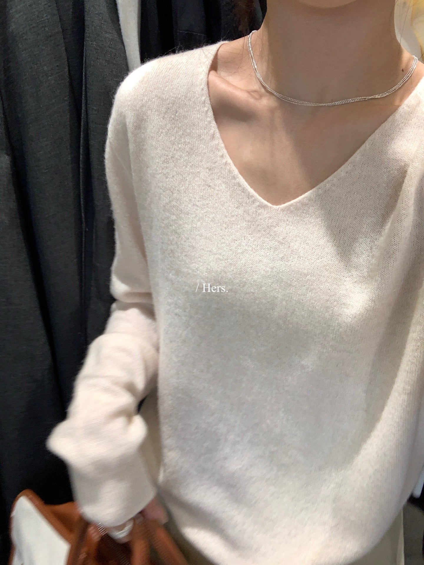 Hers - 羊毛V領針織衫  92437#