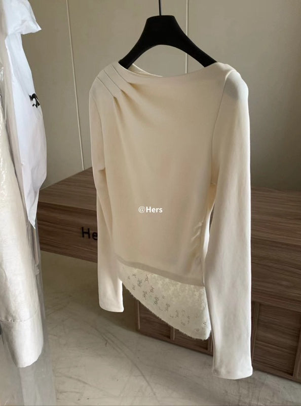 HERS> 多穿內絨花邊上衣 #10262#