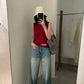 HERS> 復古水洗牛仔褲 20393#
