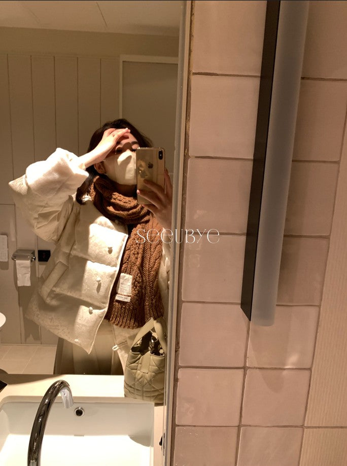 Seeubye - 針織麻花圍巾  #333