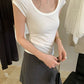 Hers - 大U領瘦瘦T    80481#