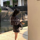 METWO>碳黑牛仔褲裙 1135#