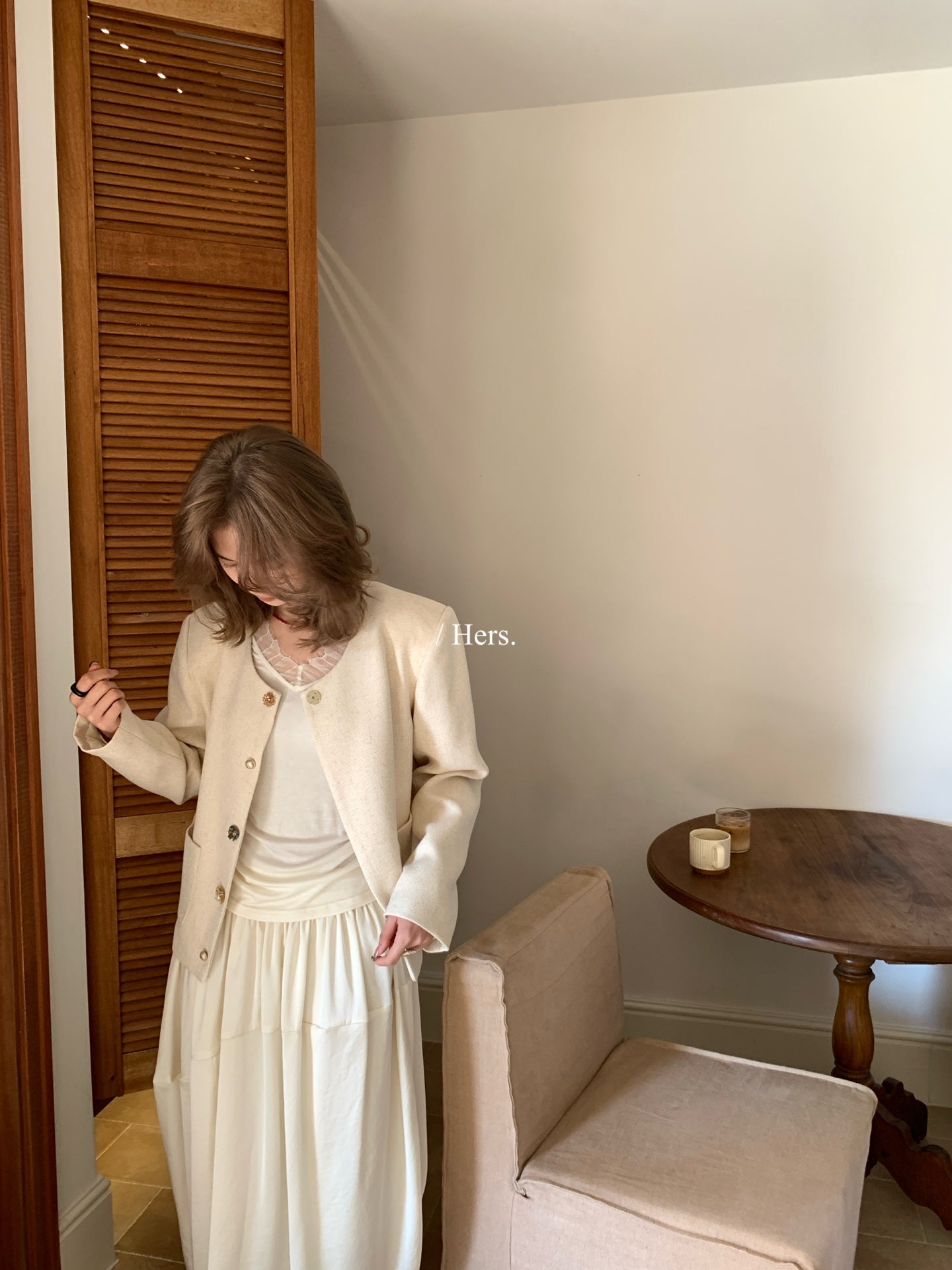 Hers - 精緻扣小香外套   80144#