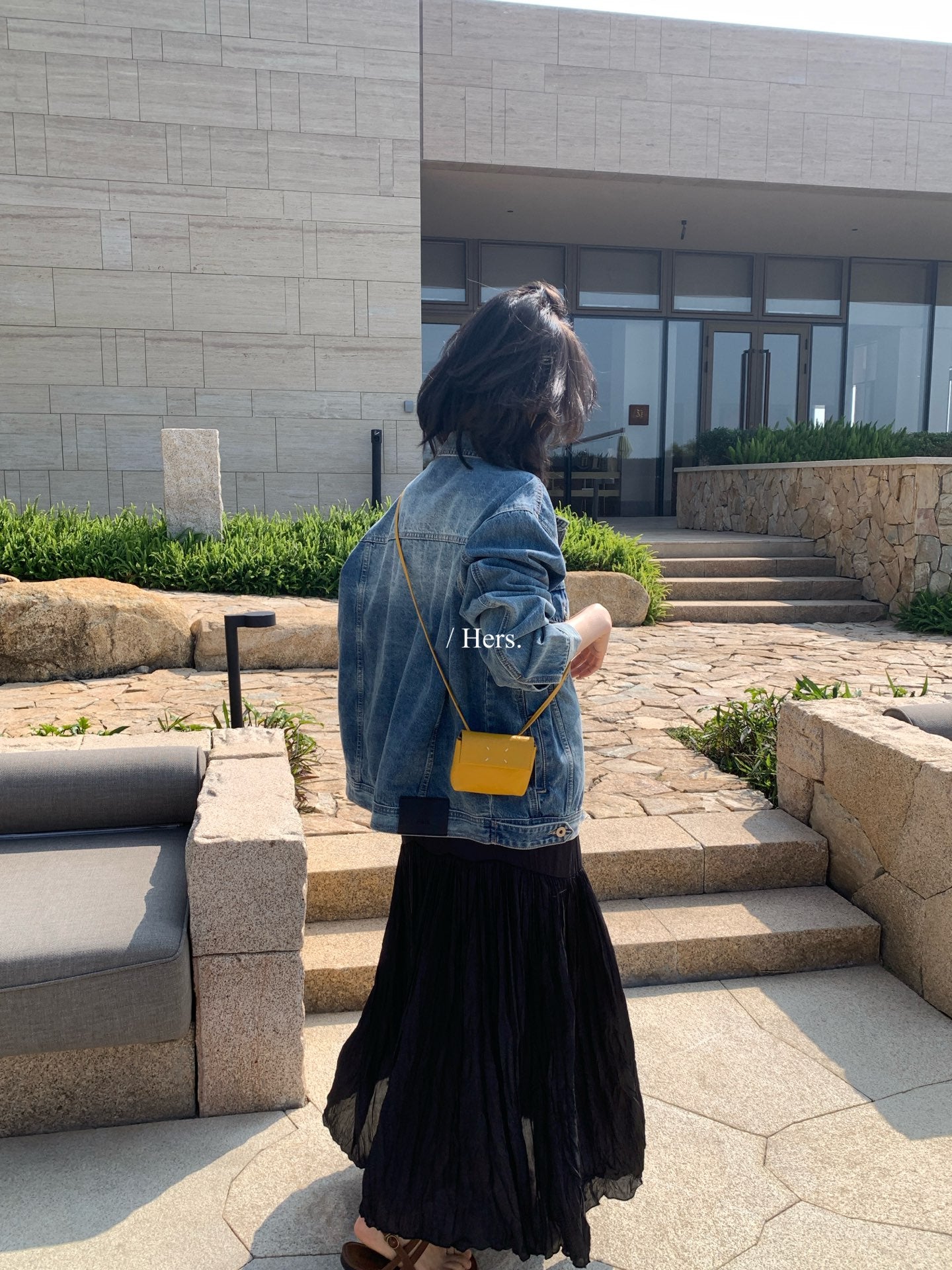 Hers -  廓型牛仔外套   80268#