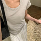 HERS> 8色百搭U領基礎T 9523#