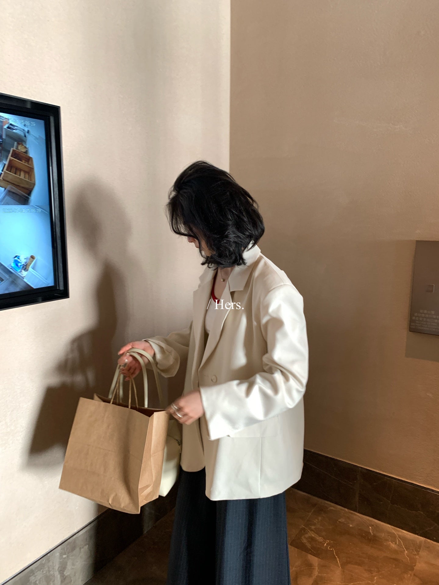 Hers -  氣質廓版西裝外套    80259#