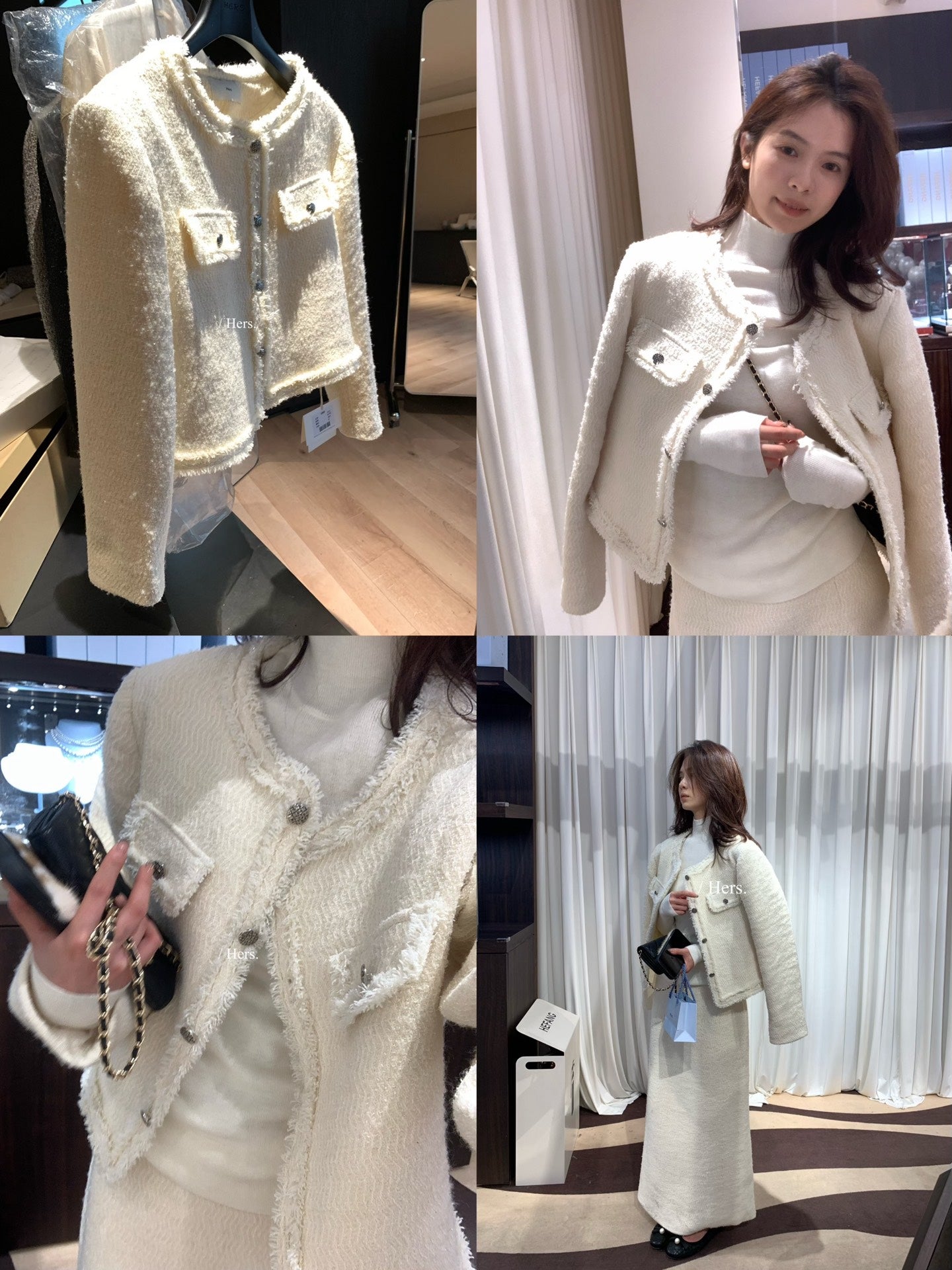 seeUbye - 宴會輕羽絨小香風套裝  92758#