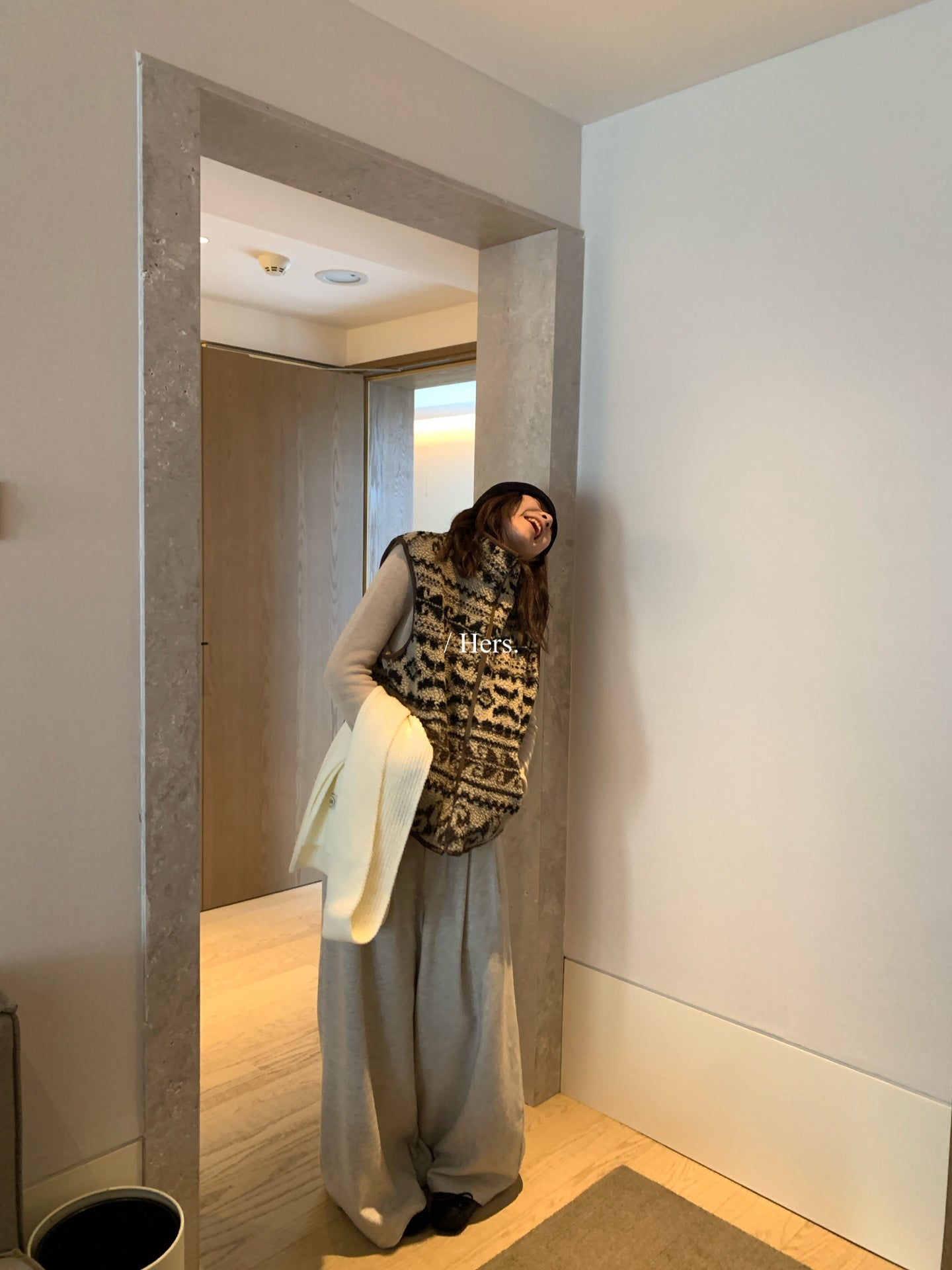 Hers - 壓褶闊腿西褲 92569#