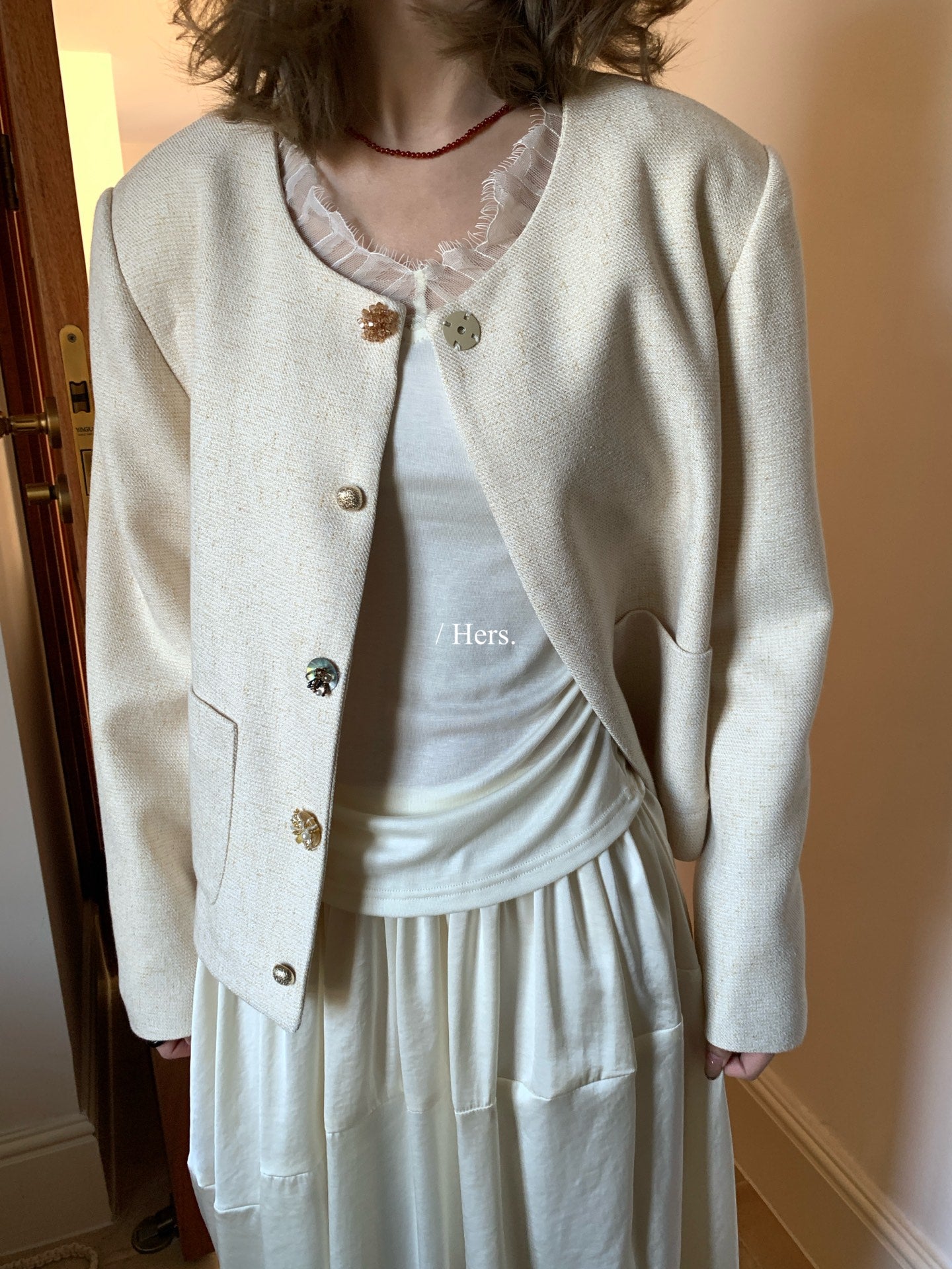 Hers - 精緻扣小香外套   80144#