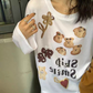 HERS> 復古印花慵懶T 92183#