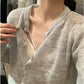 METWO> 拼紗毛織開衫 8677#