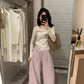 HERS> 簡約舒適日常闊腿褲 20312#