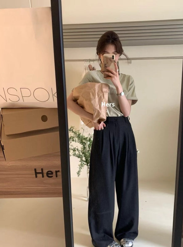 HERS> 棉麻西裝褲 9192#