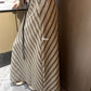 HERS> 條紋麻料半裙 21083#