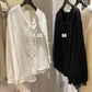 HERS - V領綁帶蕾絲衫  92245#