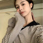 HERS> 條紋拼接上衣3色 9100#