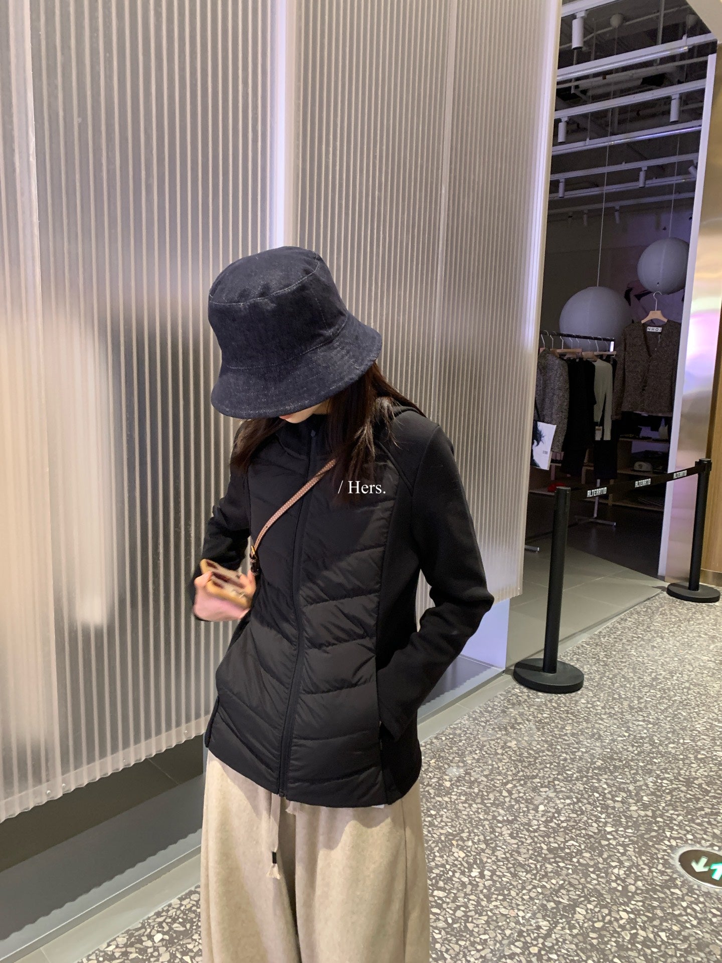 HERS - 小蠻腰蒙口空氣棉羽絨服 92577#