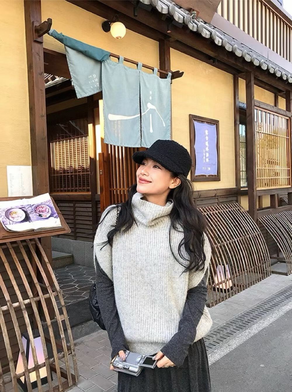 YJNN - 三件套-高領針織馬甲刷毛打底套裝  5132#