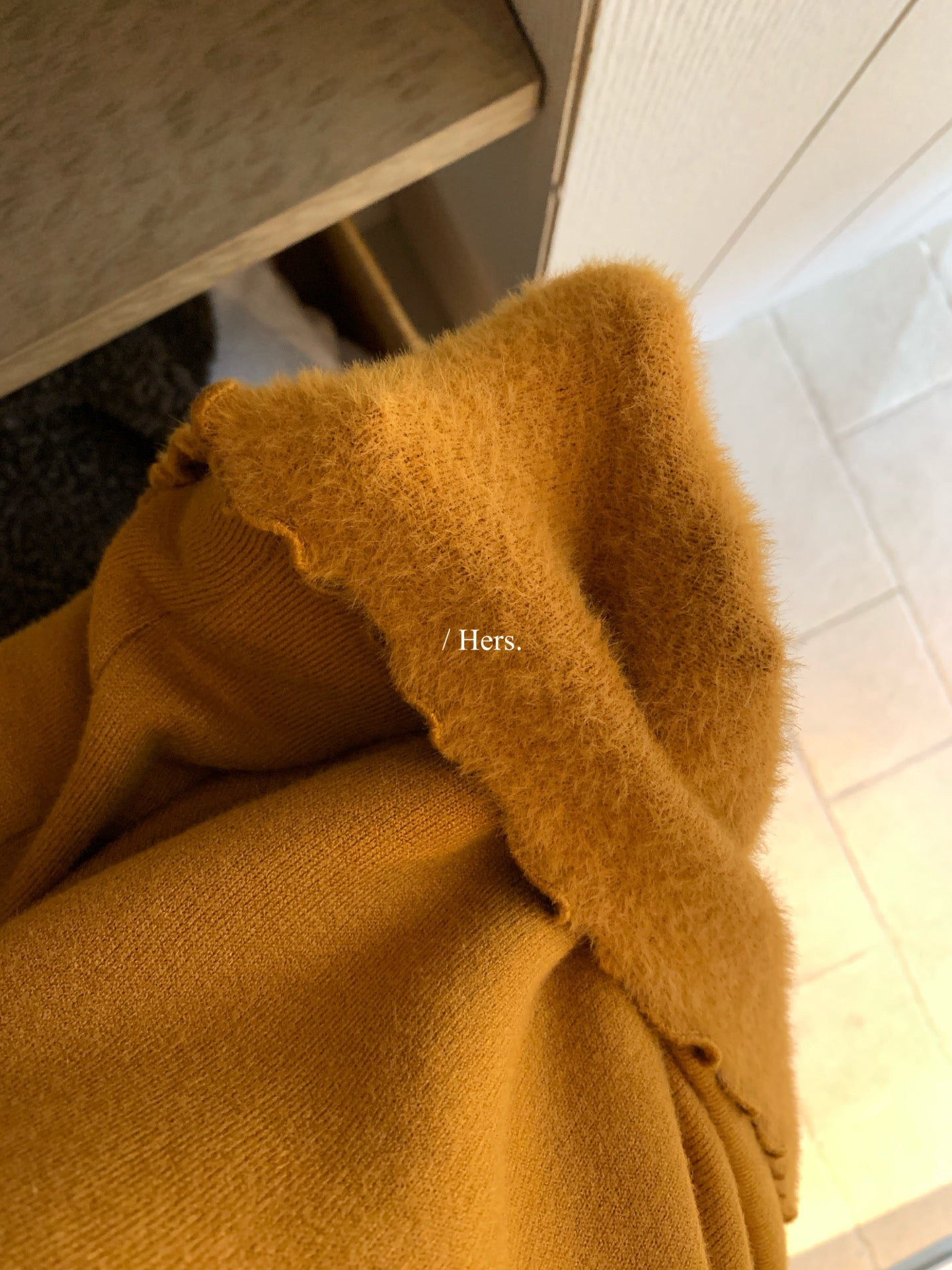 Hers - 一體絨暖爐木耳邊打底   92671#