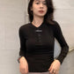 METWO> 直角肩掐腰針織T 軟糯彈 2106#