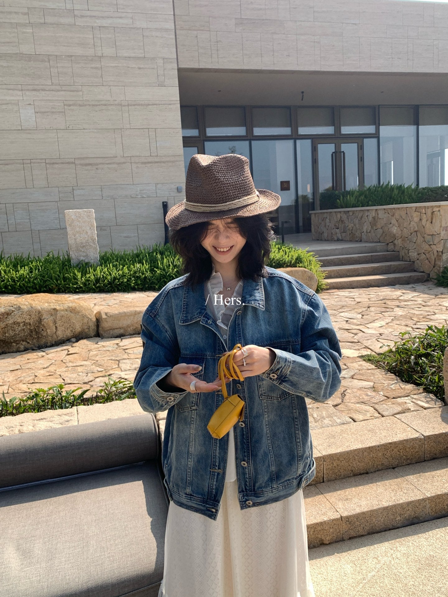 Hers -  廓型牛仔外套   80268#