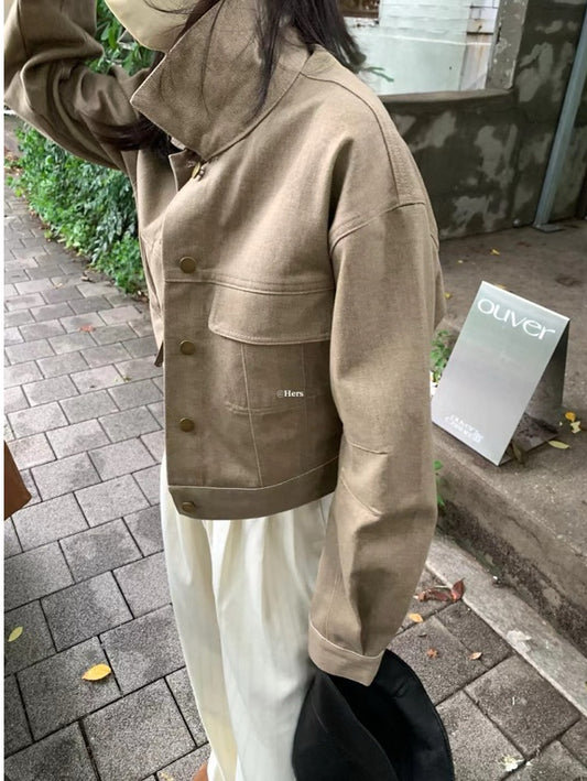 HERS> 韓代水洗牛仔棉外套 0938#