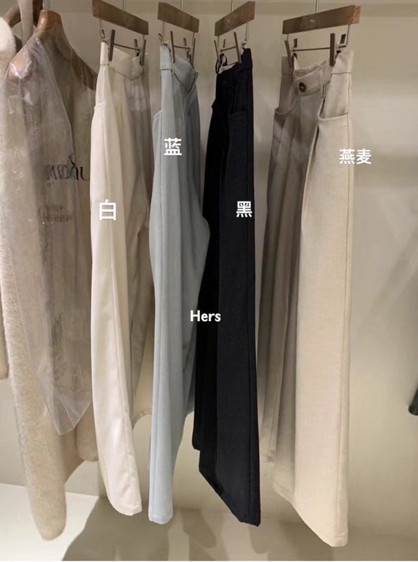 HERS> 棉麻西裝褲 9192#